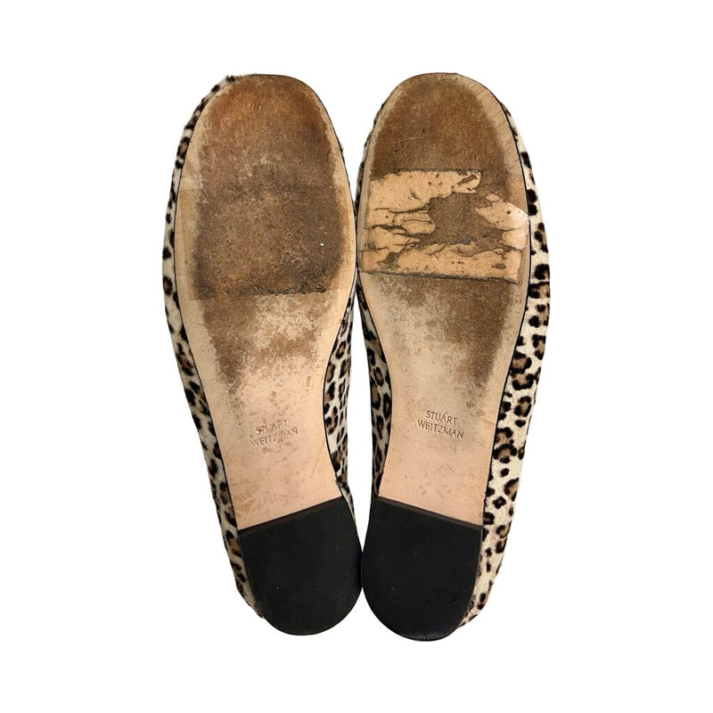 Stuart Weitzman Ponyhair Animal Print Loafers - Size 6.5