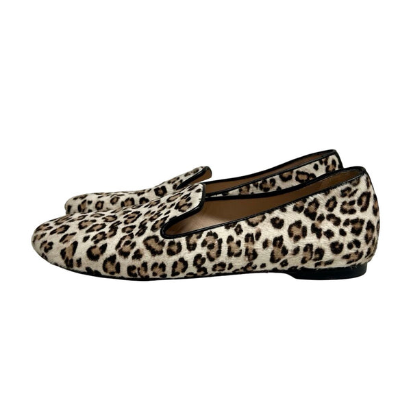 Stuart Weitzman Ponyhair Animal Print Loafers - Size 6.5