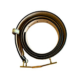 Khaite Python Embossed Leather Belt - Size 75