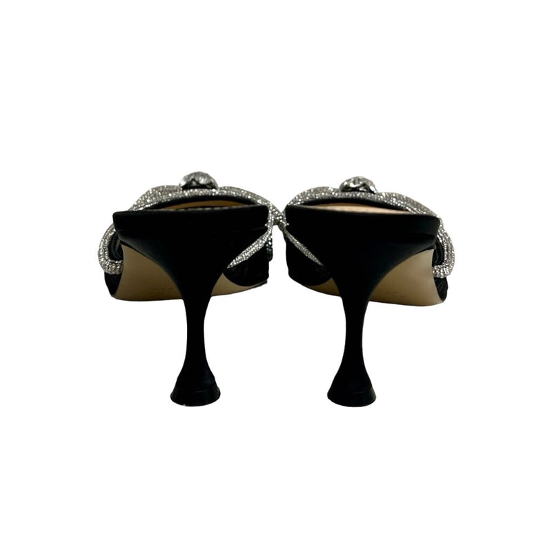 Mach & Mach "Double Bow" Lace Mules - Size 41