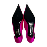 Balenciaga "Knife" Satin Slingback Mules - Size 40