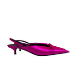 Balenciaga "Knife" Satin Slingback Mules - Size 40
