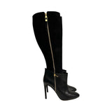 Louis Vuitton Leather & Suede Knee High Boots - Size 38.5