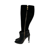 Louis Vuitton Leather & Suede Knee High Boots - Size 38.5