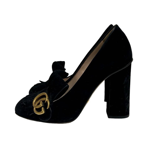 Gucci "Marmont" Suede Heels - Size 37.5
