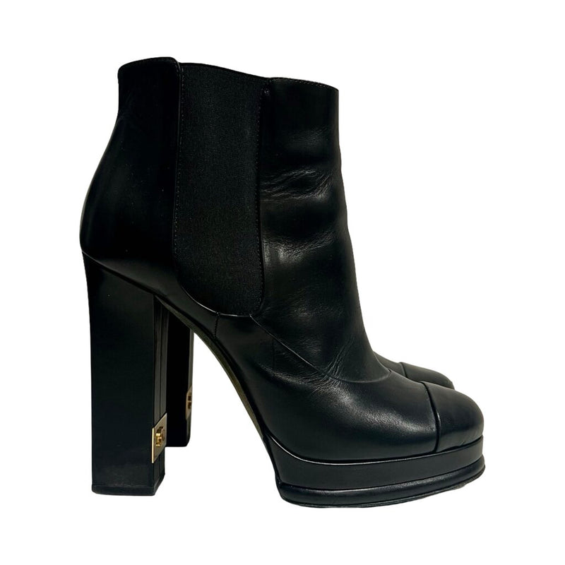 Chanel Platform Chelsea Boots - Size 38.5