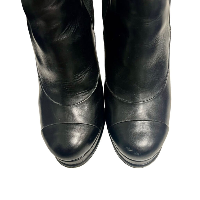 Chanel Platform Chelsea Boots - Size 38.5