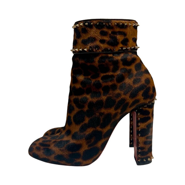 Christian Louboutin "Cadra" Heeled Ankle Boots - Size 38.5