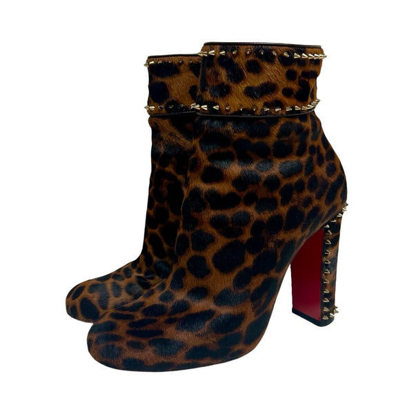 Christian Louboutin "Cadra" Heeled Ankle Boots - Size 38.5