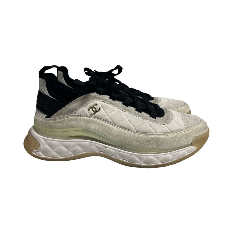 Chanel Quilted Suede Sneakers - Size 44