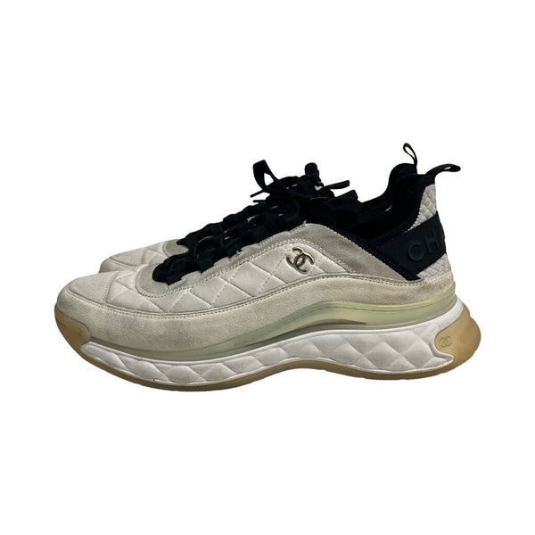 Chanel Quilted Suede Sneakers - Size 44