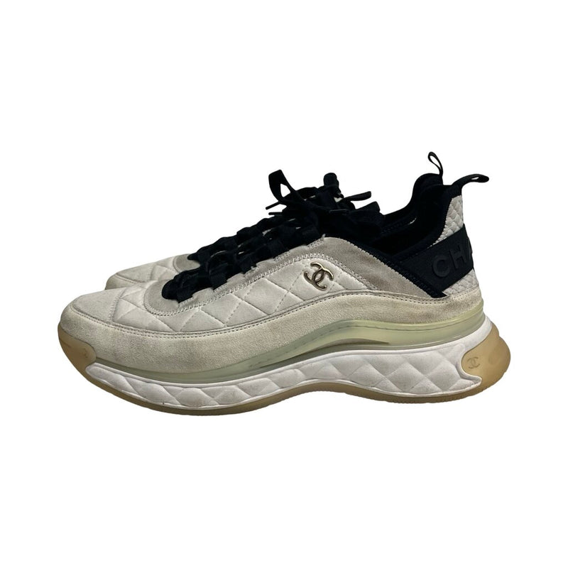Chanel Quilted Suede Sneakers - Size 44