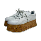 Valentino "Freedots XL Calfskin and Cork Sneaker" - Size 38