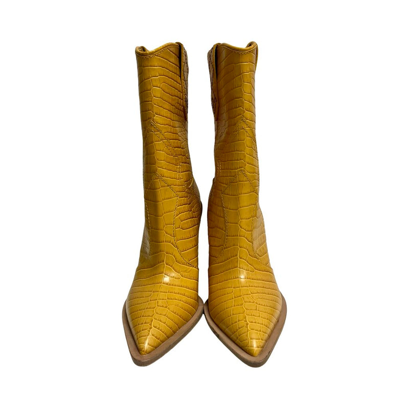 Fendi "Embossed Cutwalk Cowboy" Boots - Size 37.5