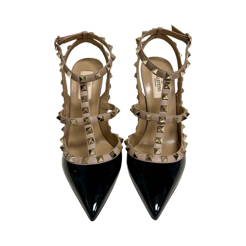 Valentino "Rockstud T-Strap Pumps" - Size 38