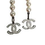 Chanel Faux Pearl CC Lariat Necklace