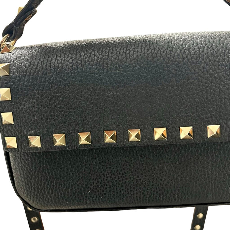 Valentino "Rockstud Grainy Calfskin Pouch" Bag