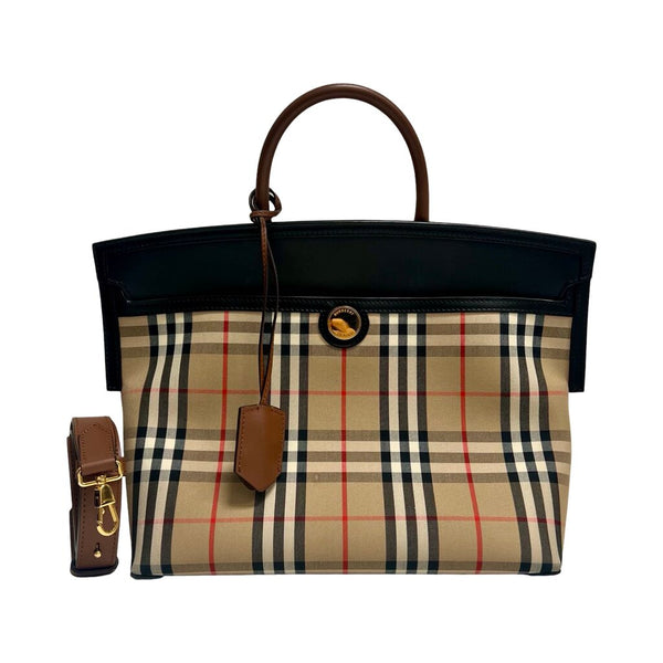 Burberry "Vintage Check Society Top Handle Bag"