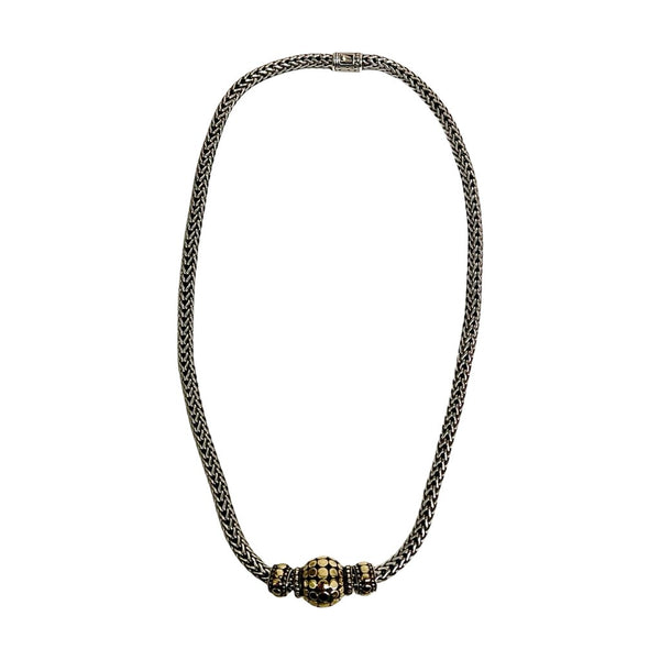 John Hardy "Two-Tone Palu Dot Ball Pendant" Necklace