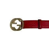 Gucci "Guccissima Interlocking GG" Belt - Size 90/36
