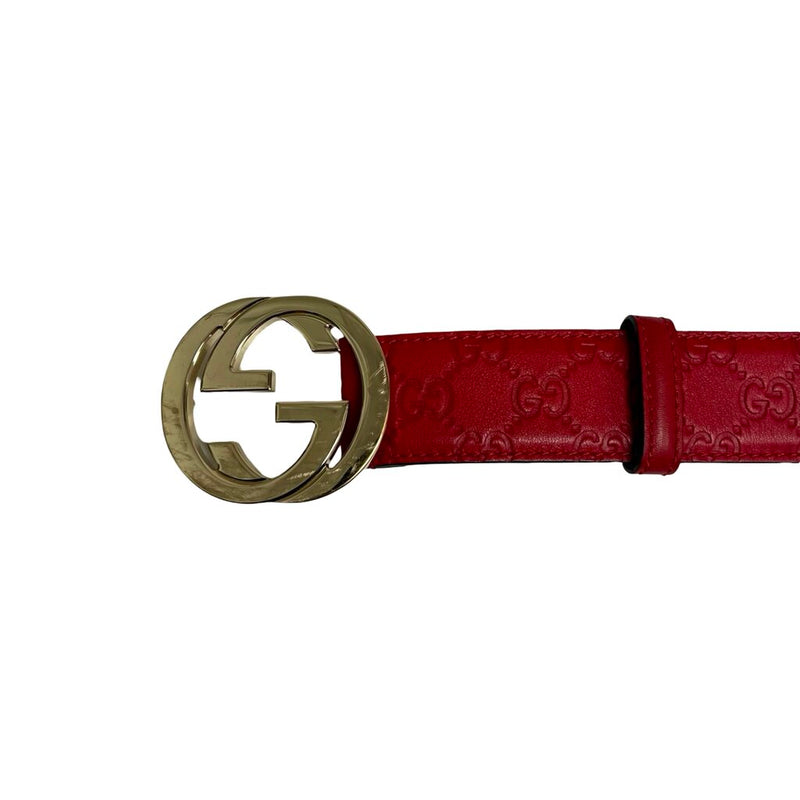 Gucci "Guccissima Interlocking GG" Belt - Size 90/36