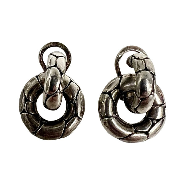 Joh Hardy "Kali Pebble Door Knocker Drop Earrings"