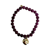 Sydney Evan Amethyst & Diamond Fortune Cookie Beaded Bracelet