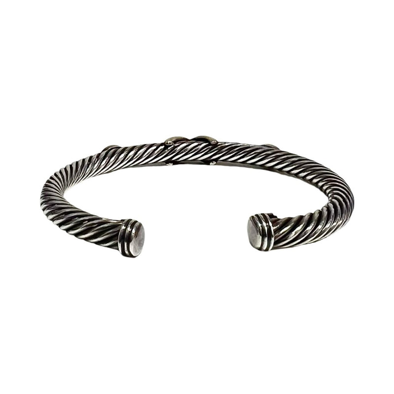 David Yurman Amethyst "X Cable Station" Cuff Bracelet