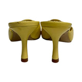 Larroudé "Flora" Leather Heeled Mules - Size 7.5
