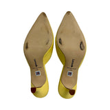 Larroudé "Flora" Leather Heeled Mules - Size 7.5