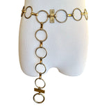 Yves Saint Laurent Vintage Brass Chain Link Belt