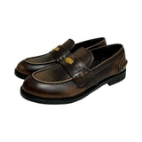 Miu Miu Leather Penny Loafers - Size 37