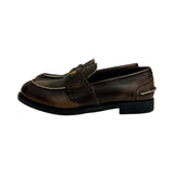 Miu Miu Leather Penny Loafers - Size 37