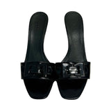 Gucci Vintage Patent Buckle Mules - Size 8