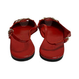 Gucci Patent Horsebit Slingback Flat Sandals - Size 37.5