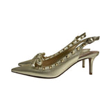 Valentino "60mm Rockstud Bow Slingback Pumps" - Size 37.5