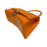 Balenciaga "Small Hourglass Crocodile Embossed Top Handle Bag"