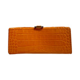 Balenciaga "Small Hourglass Crocodile Embossed Top Handle Bag"