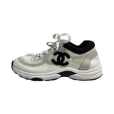 Chanel Low-Top Interlocking CC Logo Sneakers - Size 38.5