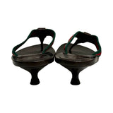 Gucci Web Kitten Heeled Sandals - Size 7.5