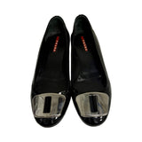 Prada Patent Buckle Heels - Size 37.5