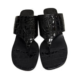 Christian Louboutin "CL Tongamule 55" Sandals - Size 37.5