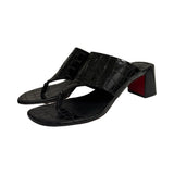 Christian Louboutin "CL Tongamule 55" Sandals - Size 37.5