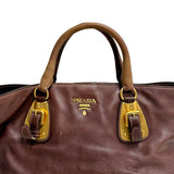 Prada "Nocciolo Soft Calfskin Leather Tote Bag"