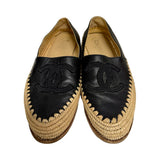 Chanel Interlocking CC Logo Espadrilles - Size 37