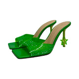 Mach & Mach "Star Crystal Embellished" Mules - Size 37