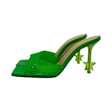 Mach & Mach "Star Crystal Embellished" Mules - Size 37