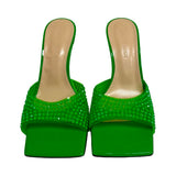 Mach & Mach "Star Crystal Embellished" Mules - Size 37