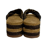 Fendi "Zucca FF Twist Espadrille Slides" - Size 39