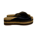 Fendi "Zucca FF Twist Espadrille Slides" - Size 39